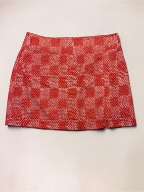Izod Red Plaid Mini Skirt